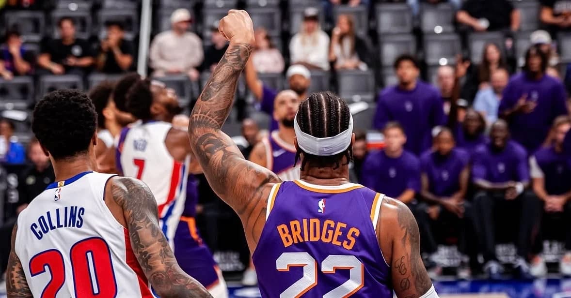 Miles Bridges abandona el partido de los Suns por un problema en el tobillo derecho